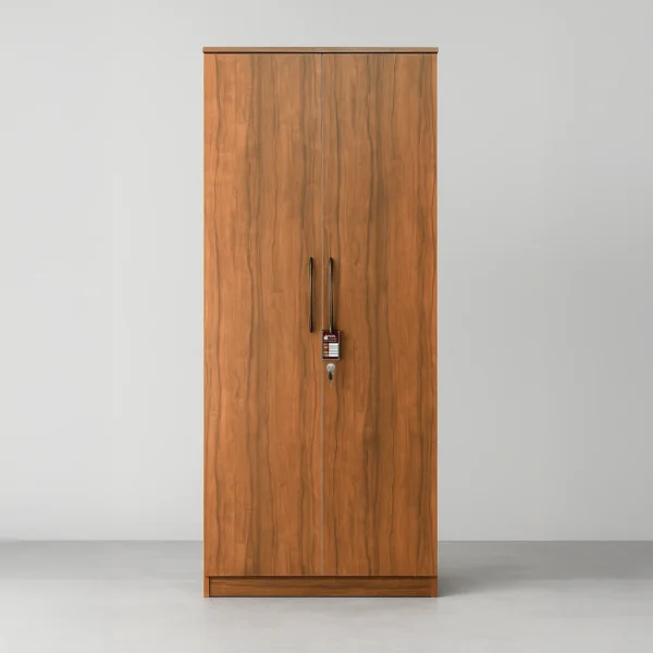 Siena Slimline 2-Door Wardrobe – Honey Teak