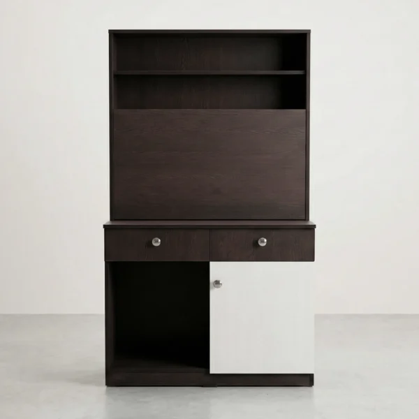 Astra StudyHub Study Table | Wenge & White Desk with Storage