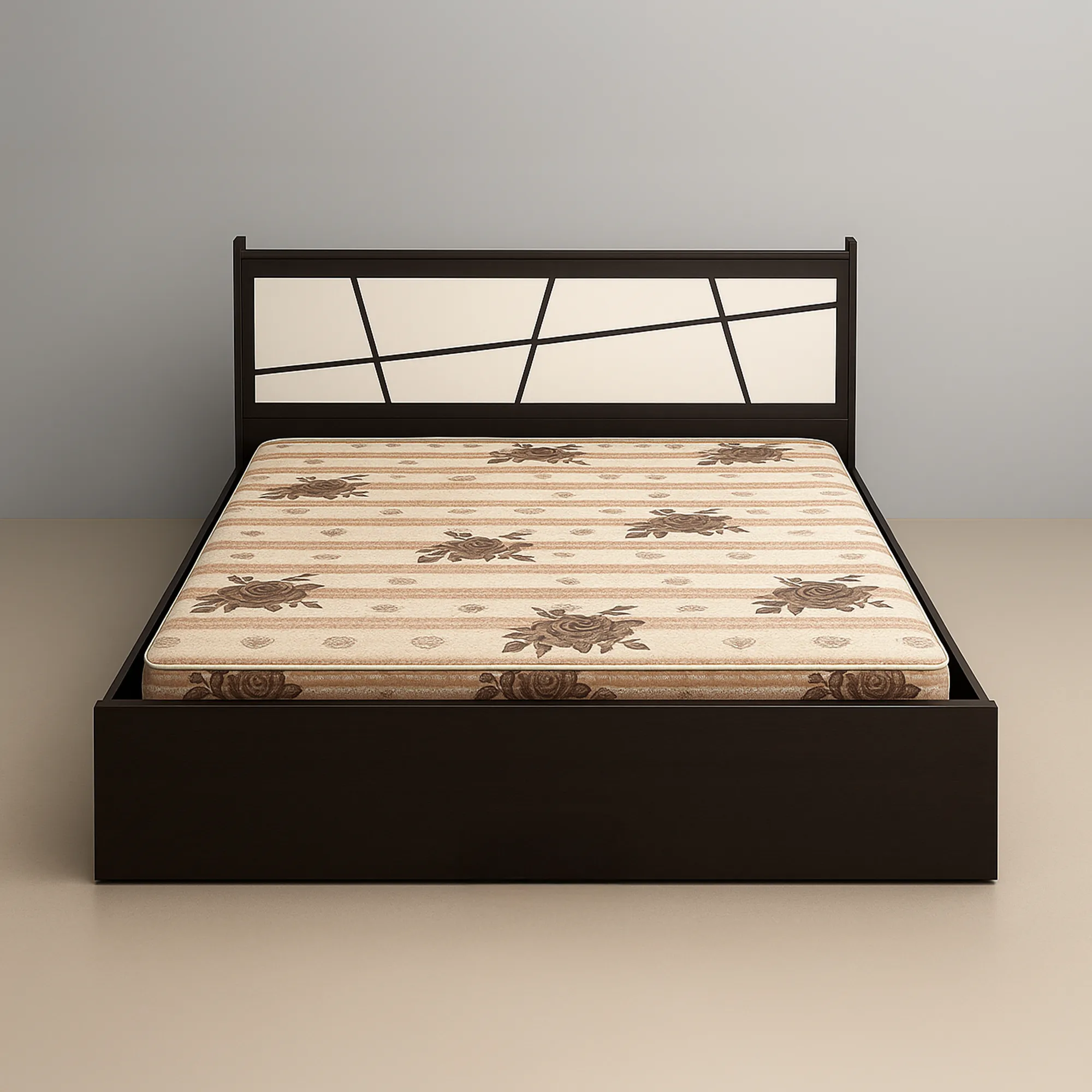 Eclipse GeoPanel Bed | Wenge & Ivory Modern Bed Frame