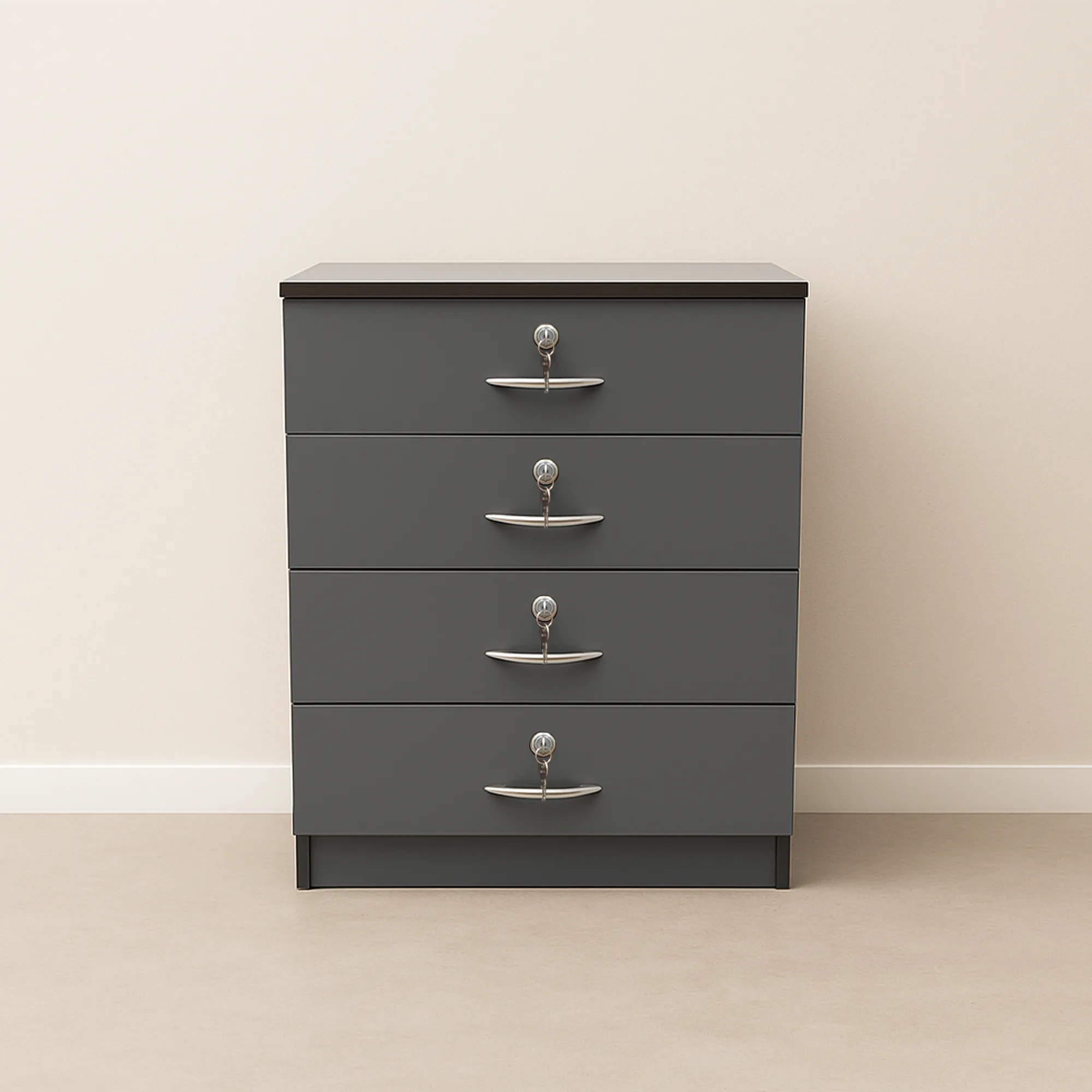 Graphite QuadLock Crockery Unit | Charcoal Grey Drawer Cabinet
