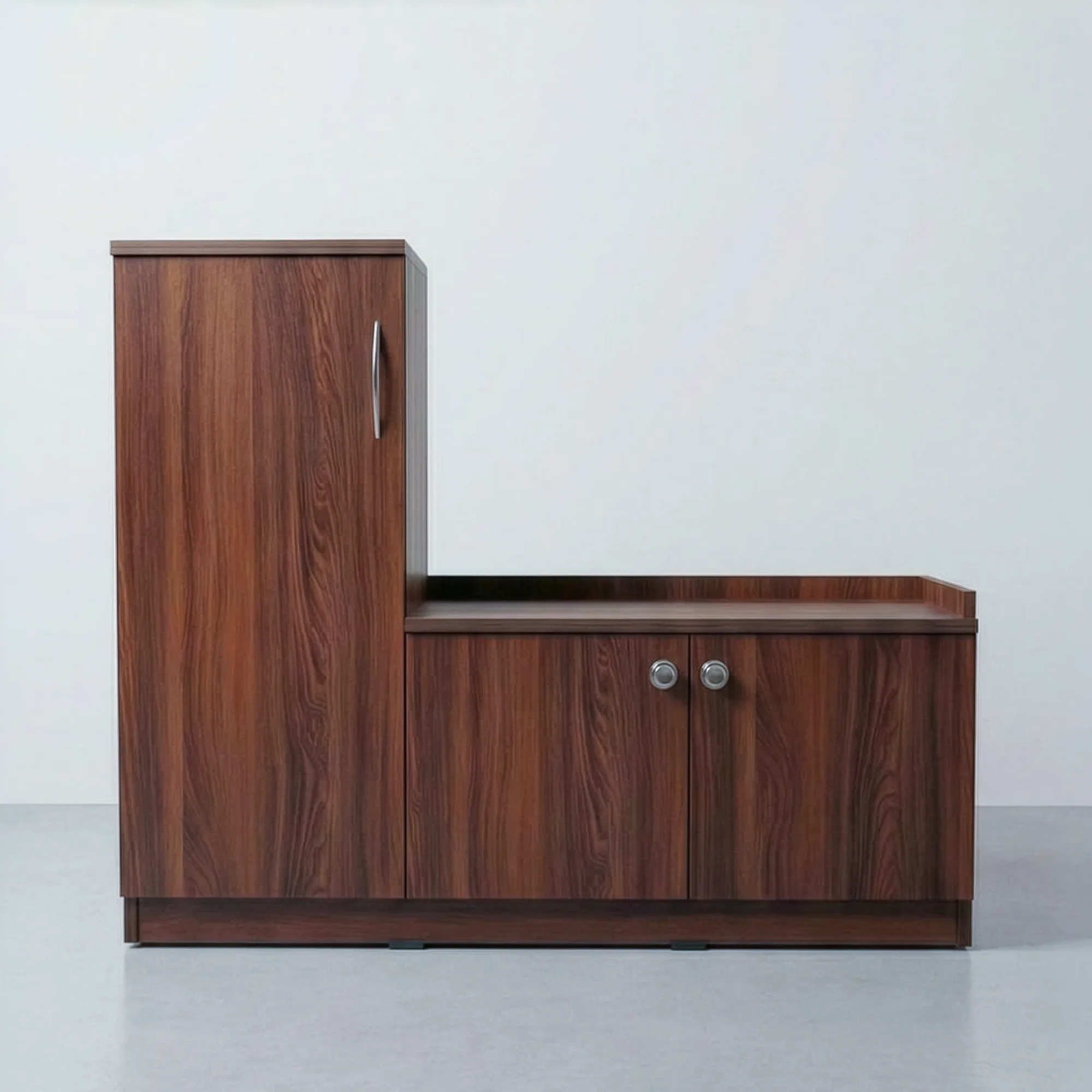 Madera StepStore Shoe Rack | Walnut Shoe Cabinet with Storage