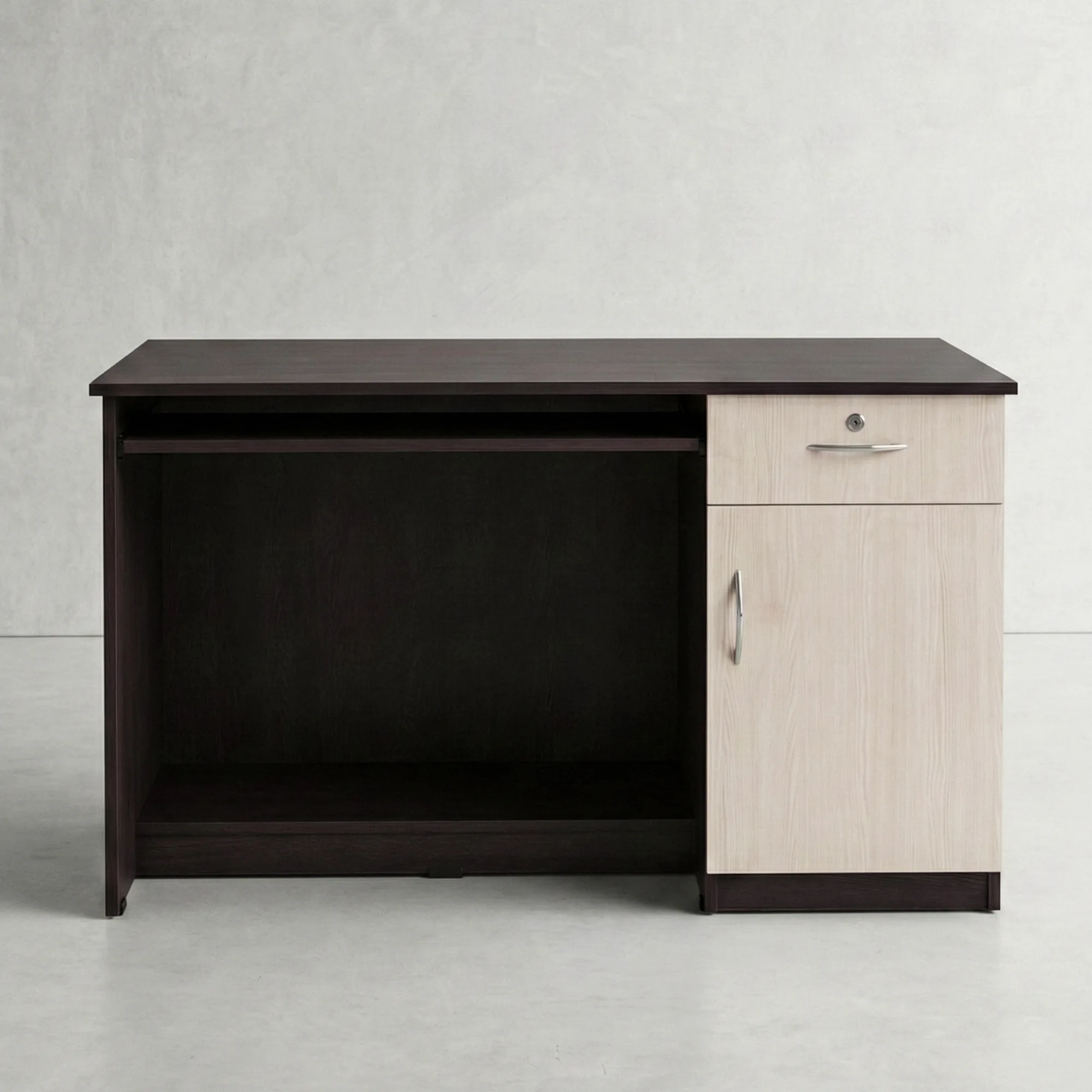 Nexa WorkMate Office Table | Wenge & Ivory Computer Desk with Storage