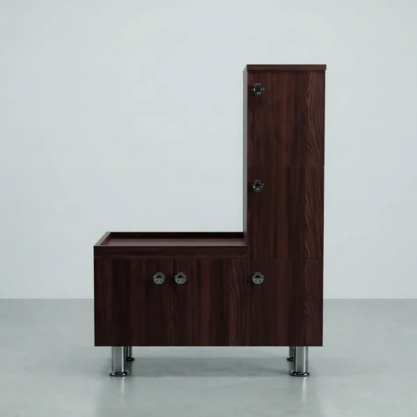 UrbanStep Tower Shoe Rack | Dark Walnut Shoe Cabinet