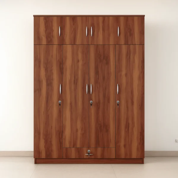 AmberLoft 4 Door Wardrobe with Loft Storage | Sai FurnTech