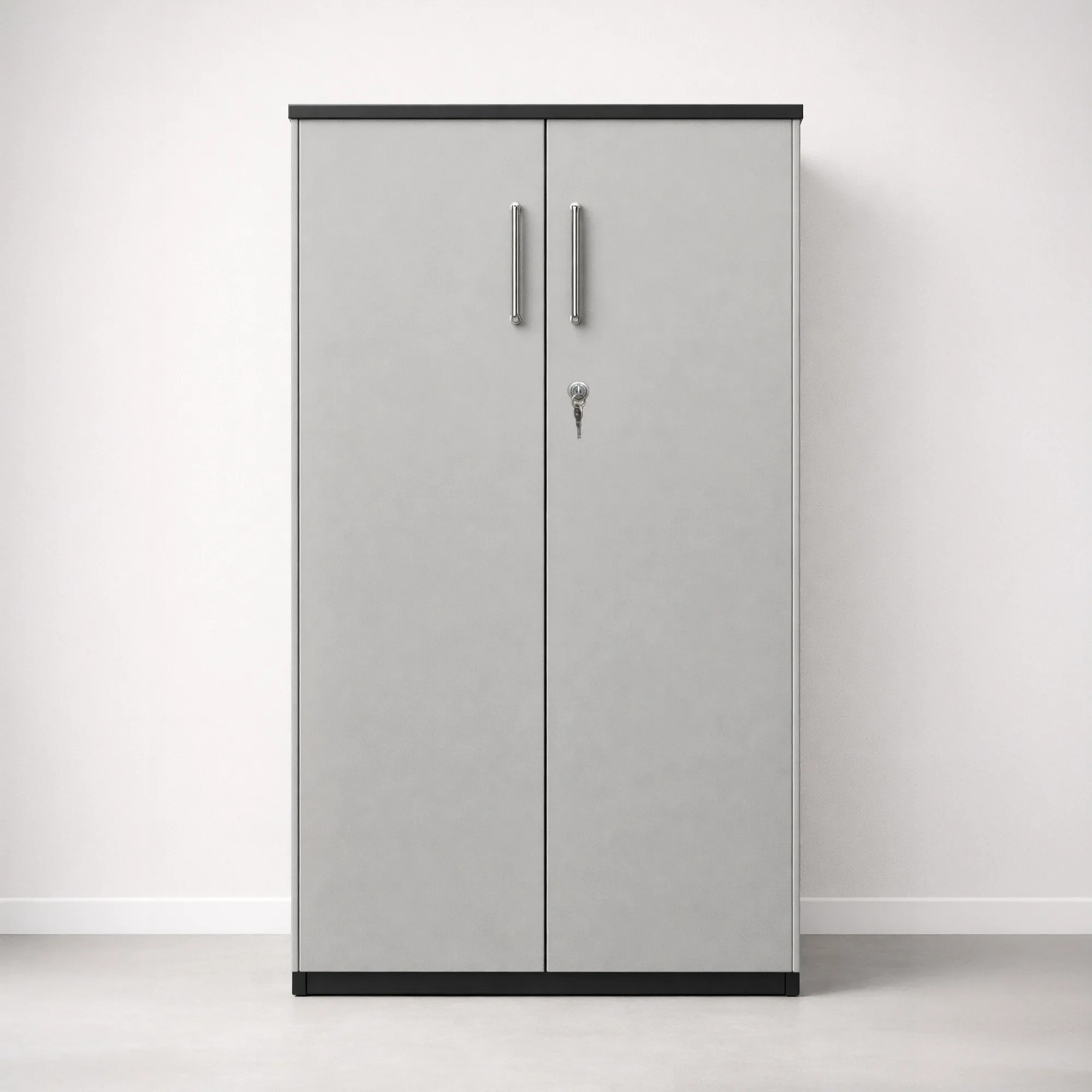 AshLock 2 Door Wardrobe | Light Grey Almirah