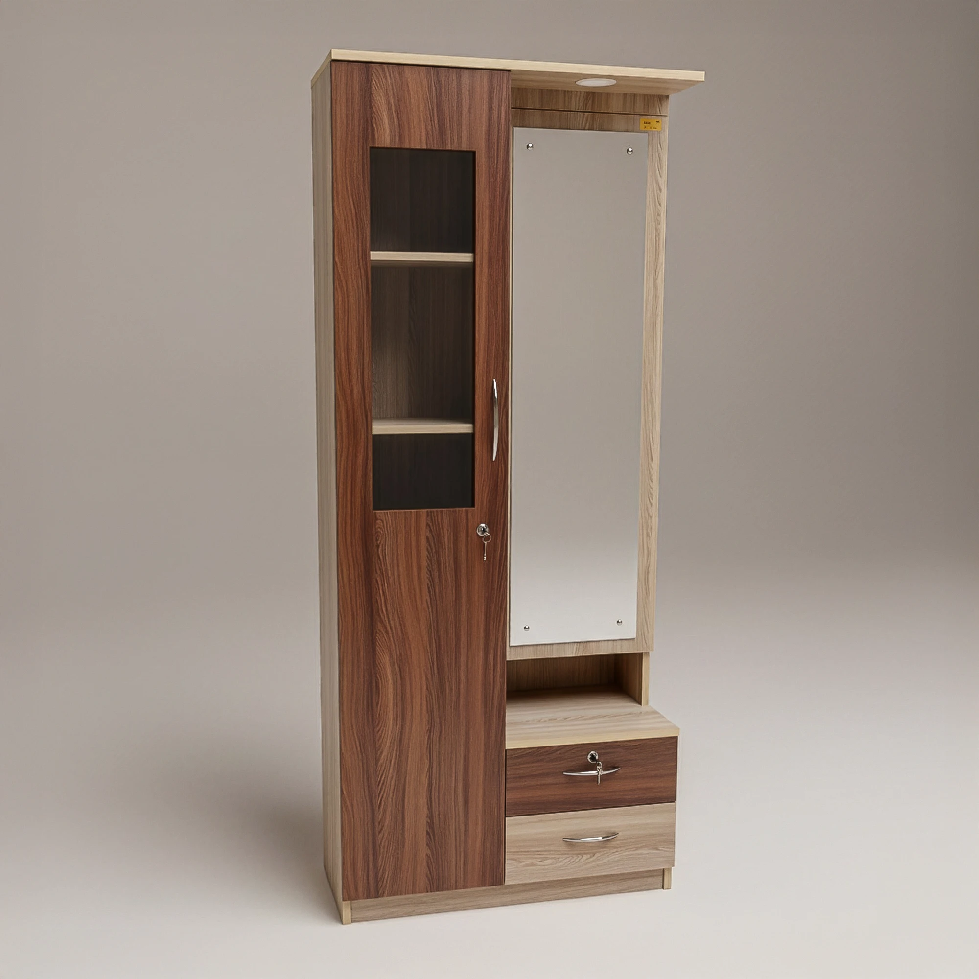 AurelOak Dressing Table with Mirror | Sai FurnTech