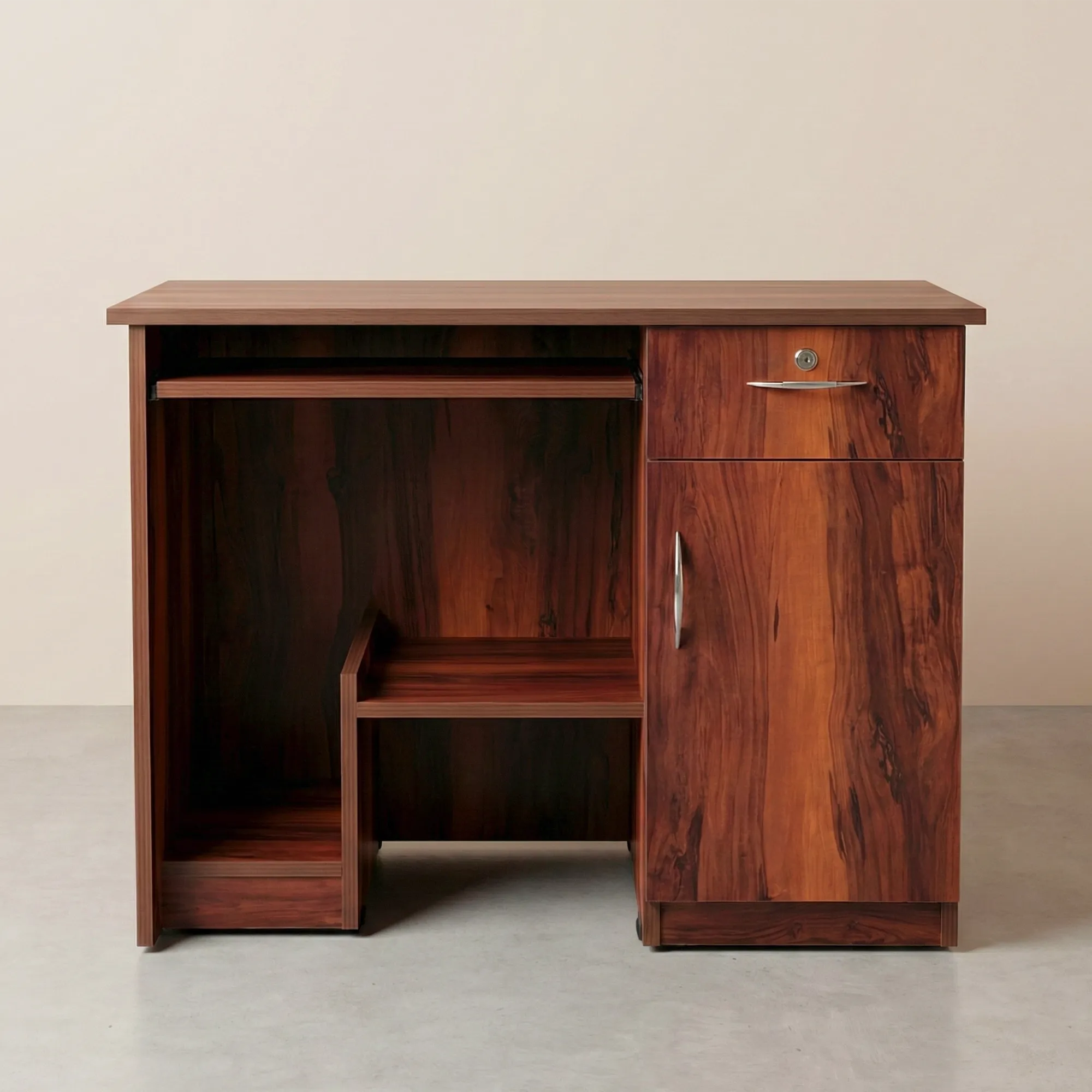 Deskora Office Table | Walnut Finish Computer Desk