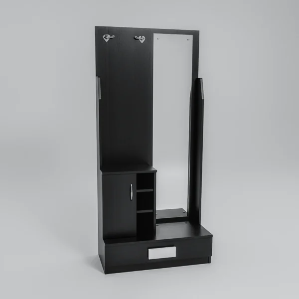 EbonyHook Black Dressing Table with Mirror | Sai FurnTech
