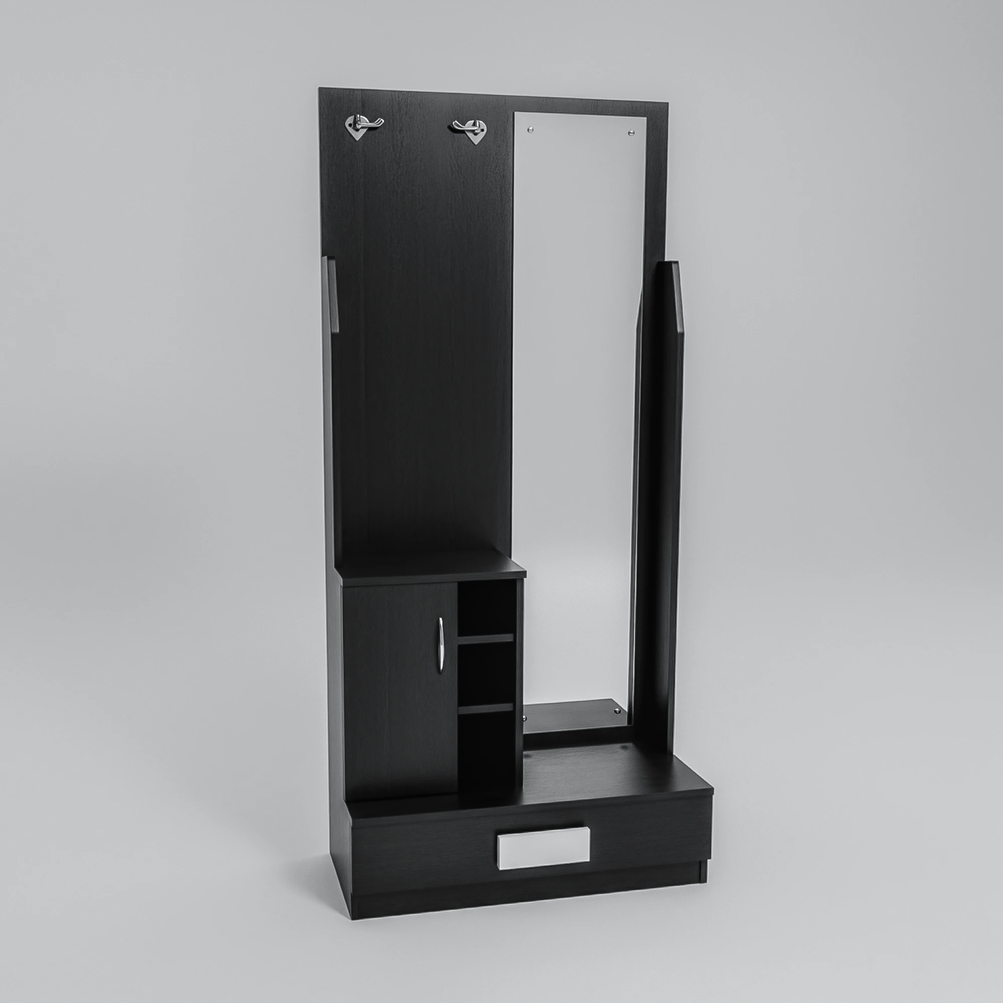EbonyHook Black Dressing Table with Mirror | Sai FurnTech