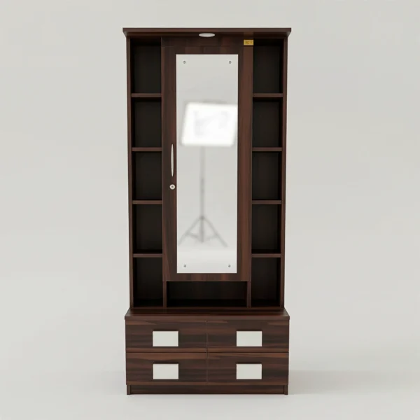 ElaraWalnut Dressing Table with Mirror | Sai FurnTech