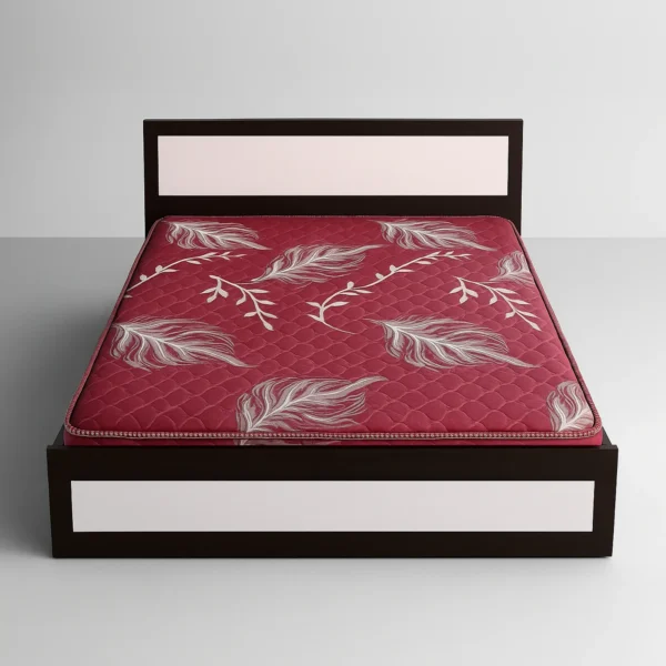 IvoraLine Bed | Dark Walnut & Ivory Bed Frame