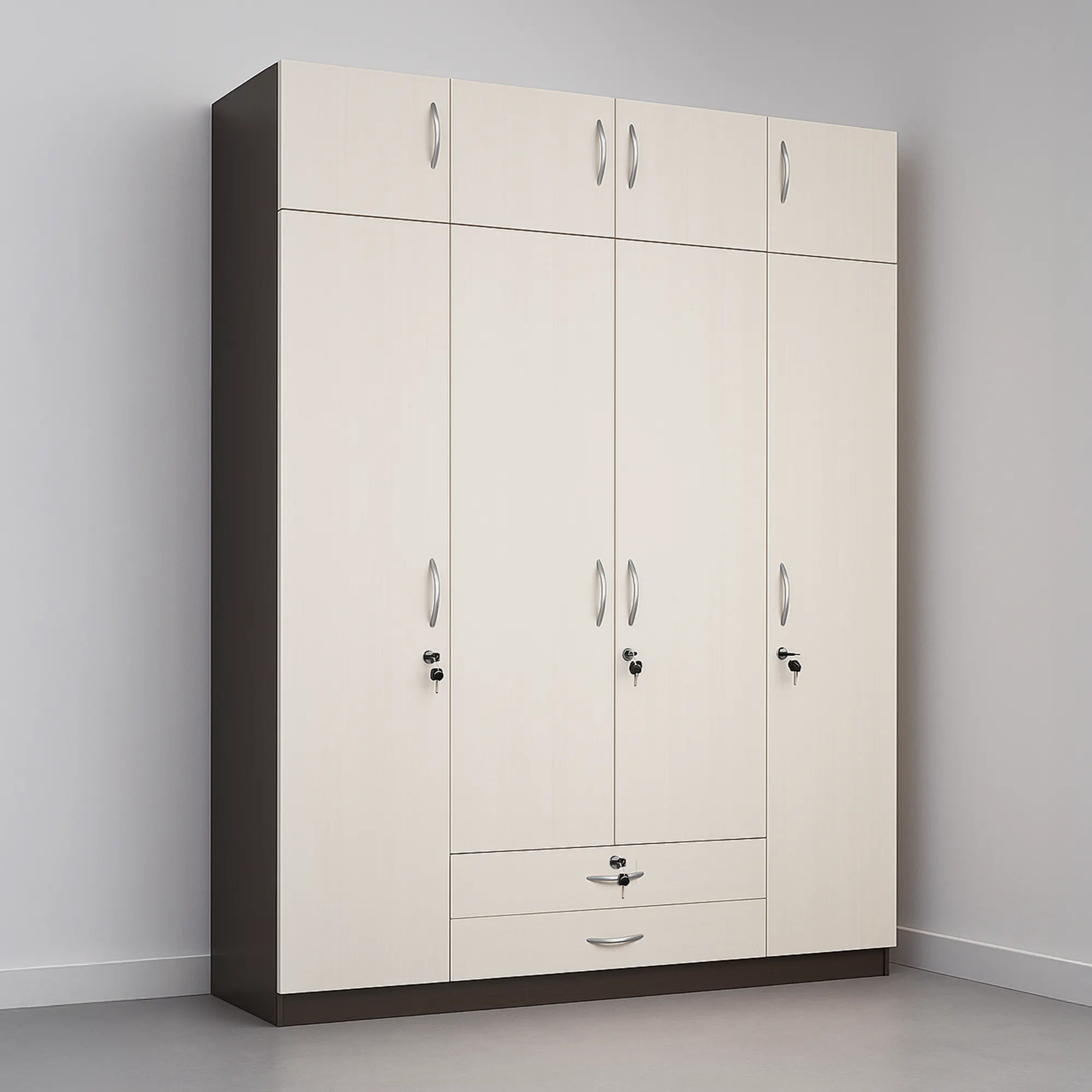IvoryVault 4 Door Wardrobe | Ivory Bedroom Almirah