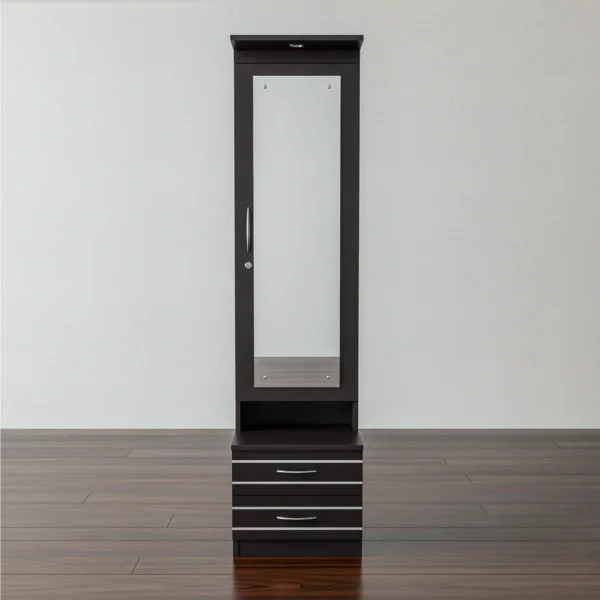 MidnightGlow Slim Dressing Table with Mirror | Sai FurnTech