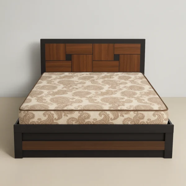 MosaicWalnut Dual Tone King Bed | Sai FurnTech
