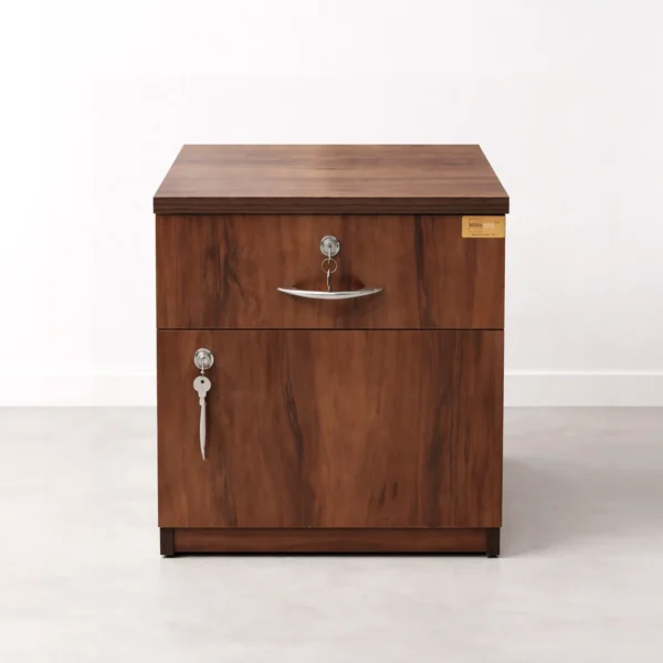NutriLock Bedside Table | Walnut Nightstand with Storage