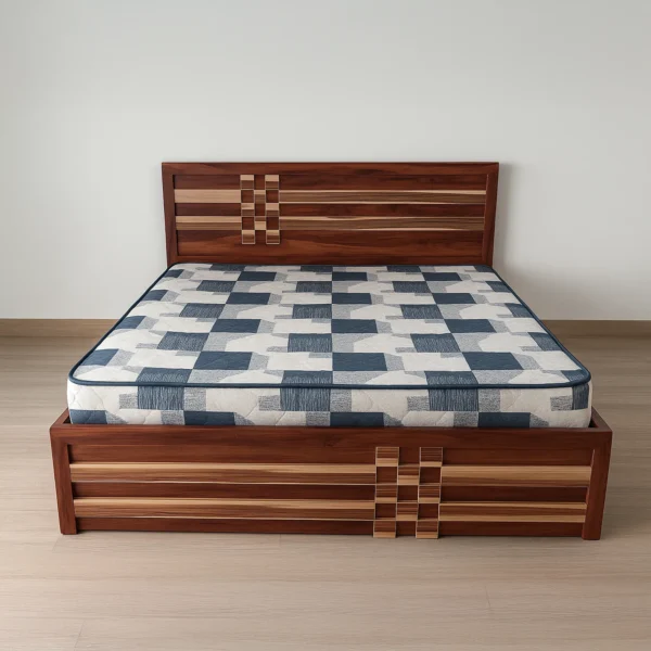 RegalLine Wooden Finish King Bed | Sai FurnTech