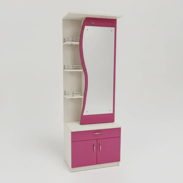 RoséCurve Pink & White Dressing Table | Sai FurnTech