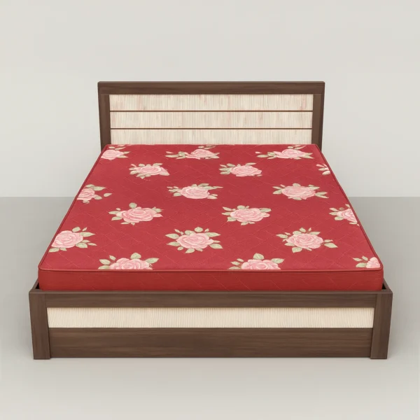 Roseline Bed | Walnut & Ivory Modern Bed Frame