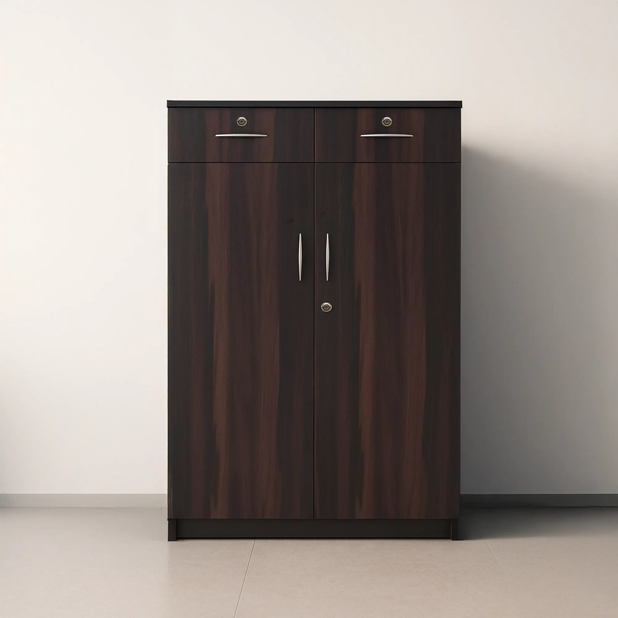 WalnoVault Multipurpose Cabinet | Dark Walnut Storage Cabinet