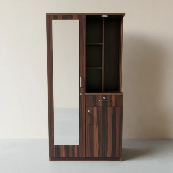 WalnutEase Dressing Table with Mirror | Sai FurnTech