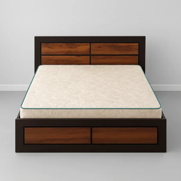 WalnutEdge Dual Tone Queen Bed | Sai FurnTech