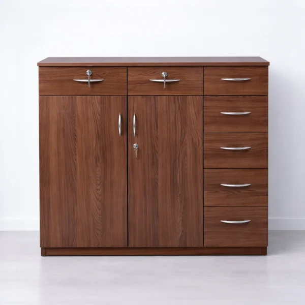 WalnutMax Multipurpose Cabinet with Drawers | Sai FurnTech